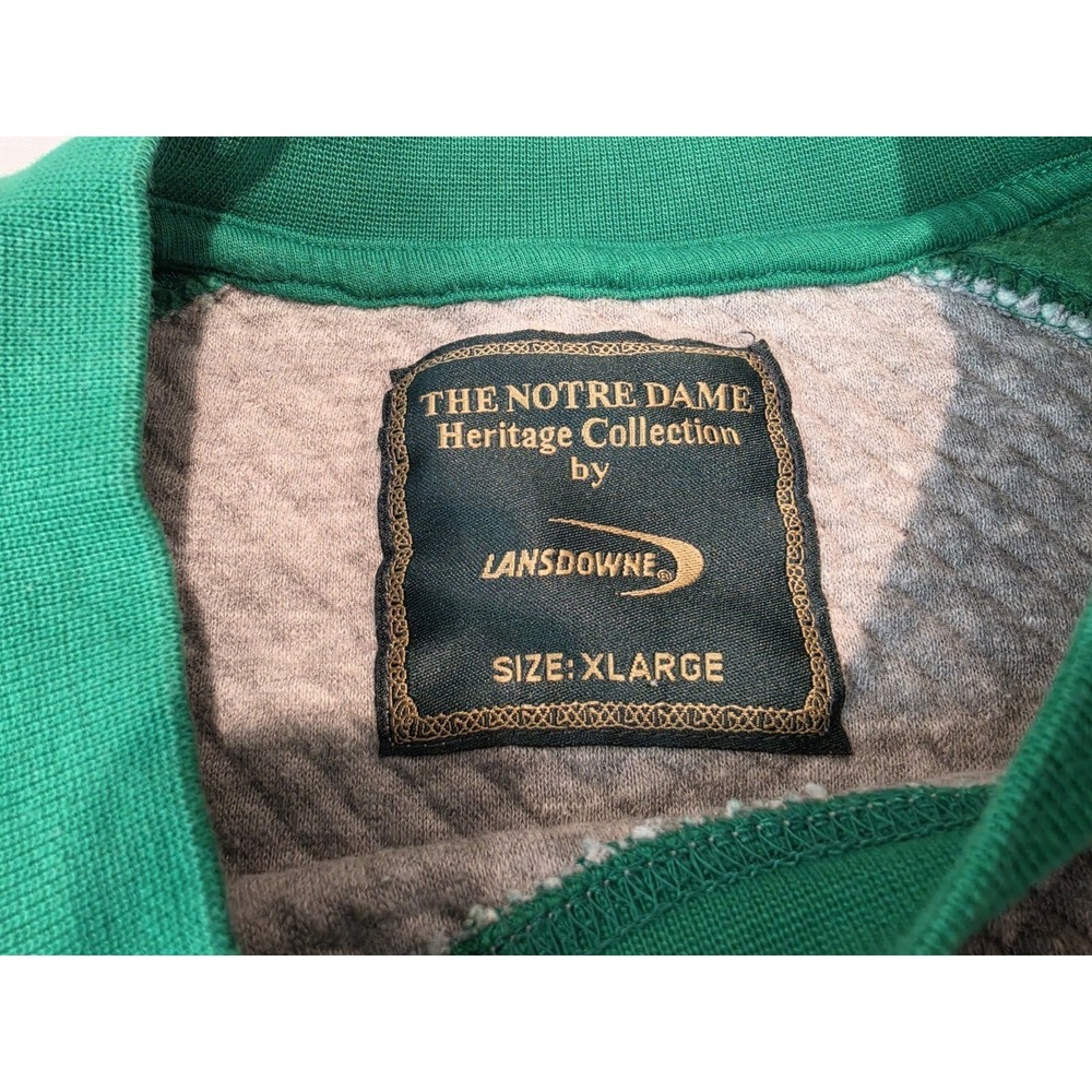 Notre Dame Irish Womens XHeritage Collection By Lansdowne LS Quilted Sweater - Picture 4 of 10